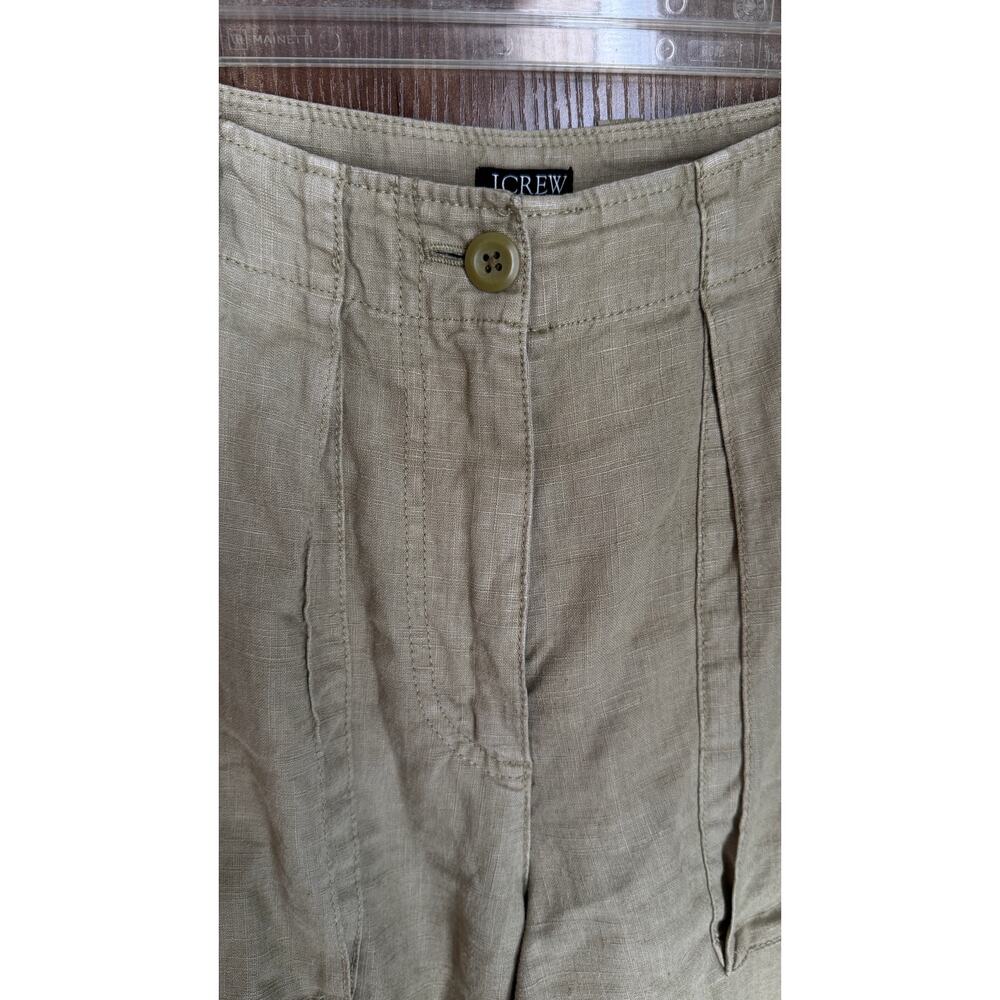 J. CREW Seaside Cargo Pant in Linen-TENCEL™ Lyocell Blend Size 8 Utility Casual - Picture 4 of 7